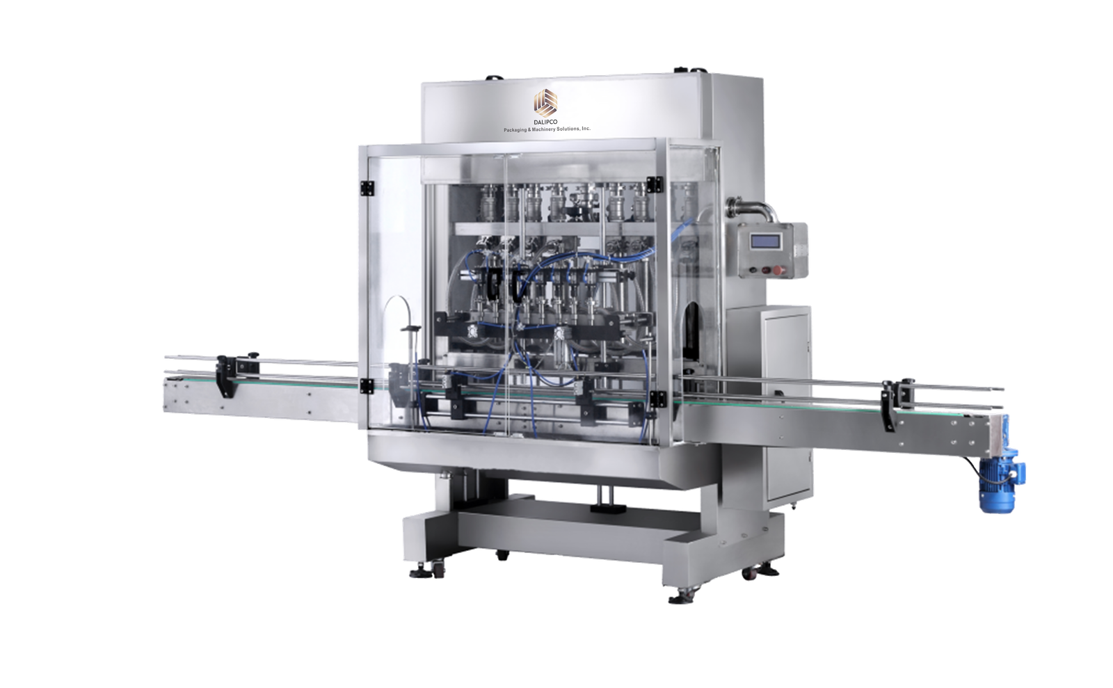 6-nozzle automatic bottle filling machine for medium to high throughput bottling